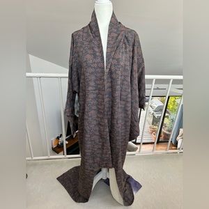 Beautiful Vintage floral dark purple kimono perfect for fall imported Japan